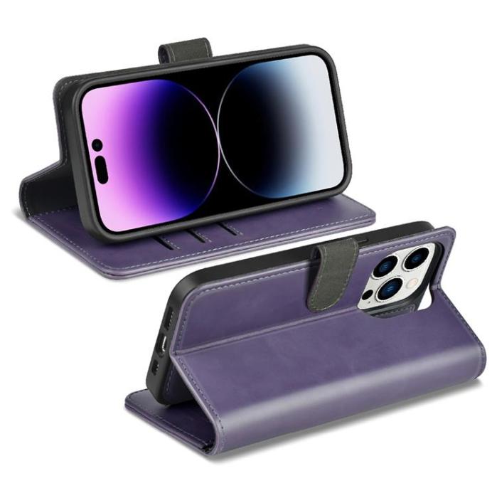 PULOKA - Puloka iPhone 14 Pro Plånboksfodral Magsafe 2in1 - Lila