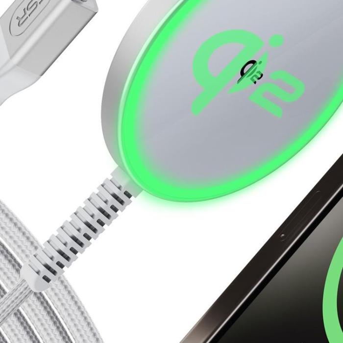 UTGATT - ESR Qi2 Magsafe Trådlös Laddare 15W Halolock Mini Magnetic