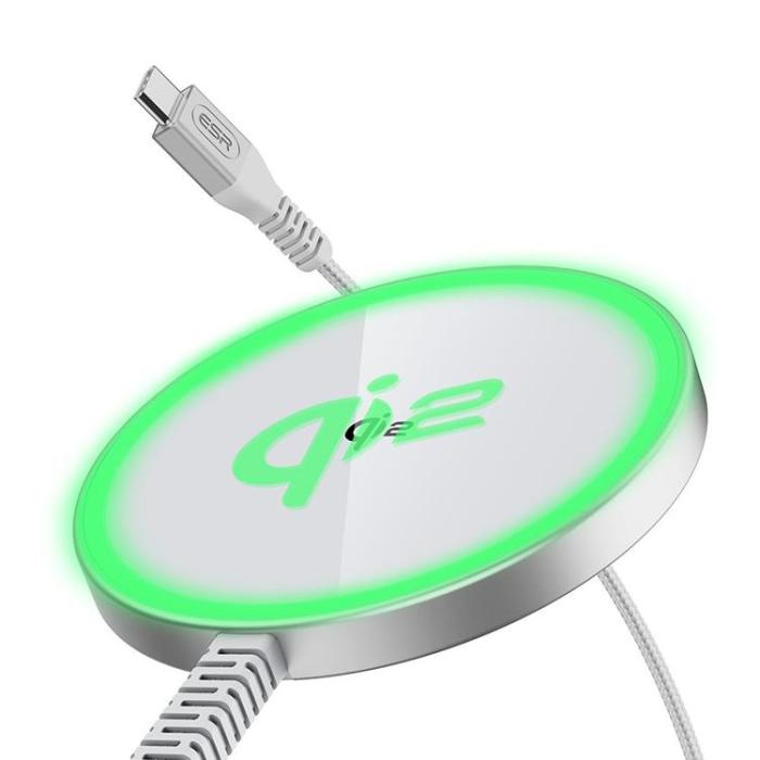 UTGATT - ESR Qi2 Magsafe Trådlös Laddare 15W Halolock Mini Magnetic