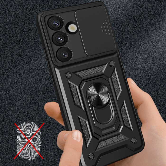 OEM - Galaxy S25 Mobilskal Hybrid Armor Camshield - Blå