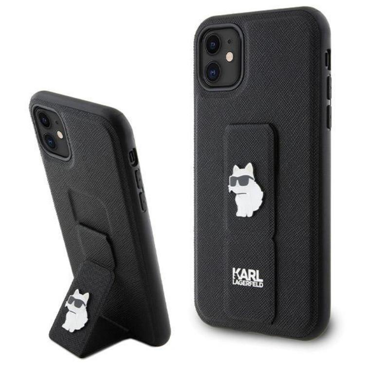 KARL LAGERFELD iPhone 11/XR Mobilskal Gripstand Pins - Svart | 2353 | AlltMobil