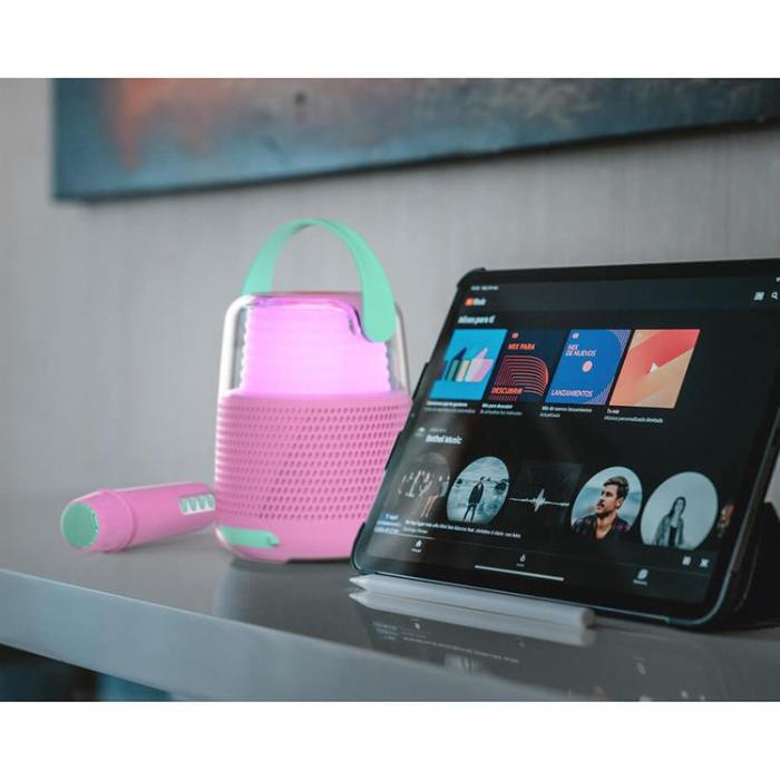MOB - MOBILITY ON BOARD Högtalare Karaoke Kit Mic LED - Rosa