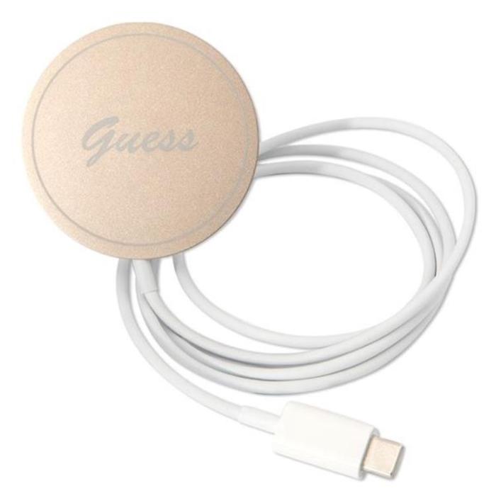Guess - Guess iPhone 12/12 Pro Magsafe Skal Print + Trådlös Laddare - Rosa