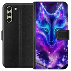 Gustaf - Pl&aring;nboksfodral till Samsung Galaxy S21 FE 5G med Neon Varg