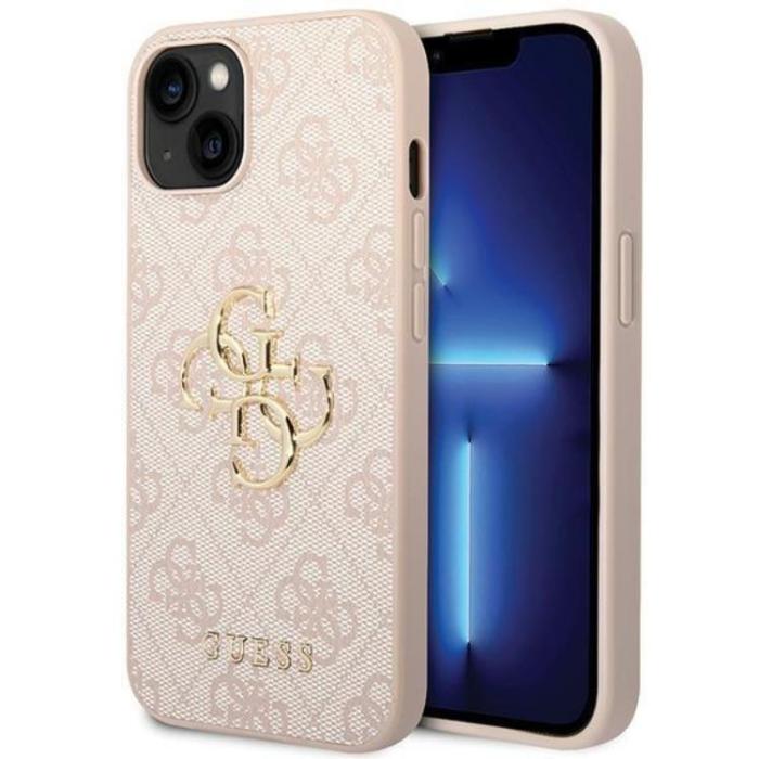 Guess - Guess iPhone 15 Mobilskal Big Metall Logo - Rosa