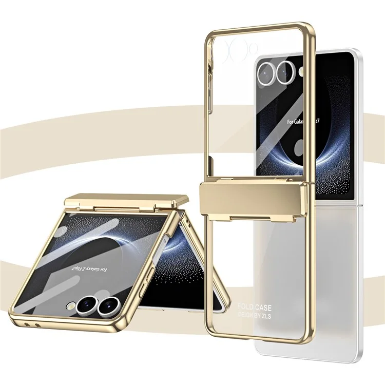 Galaxy Z Flip7 Mobilskal Electroplating med skärmskydd - Guld | 2353 | AlltMobil