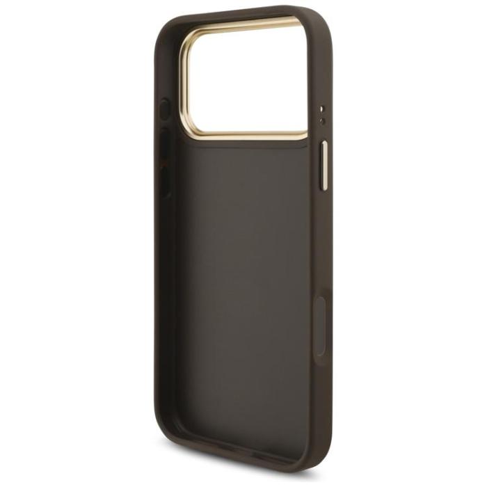 Guess - Guess iPhone 17 Pro Max Mobilskal 4G Big Classic Logo Big Strap Metal - Brun