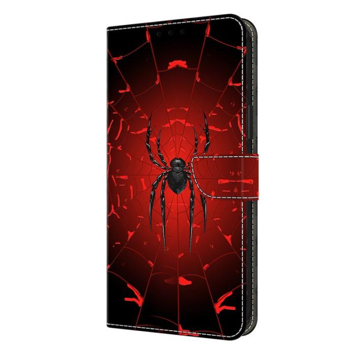 OEM - Samsung Galaxy S26 Plånboksfodral Konstläder Flip Ställ Svart Spider