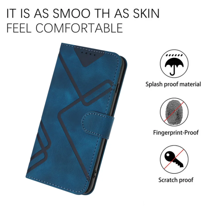 A-One Brand - iPhone 17 Pro Max Plånboksfodral Line - Blå