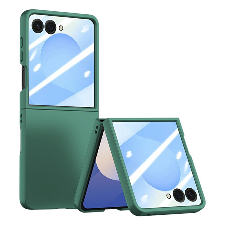 Galaxy Z Flip 7 Mobilskal Stort Fönster Hård PC - Mörkgrön | 2353 | AlltMobil