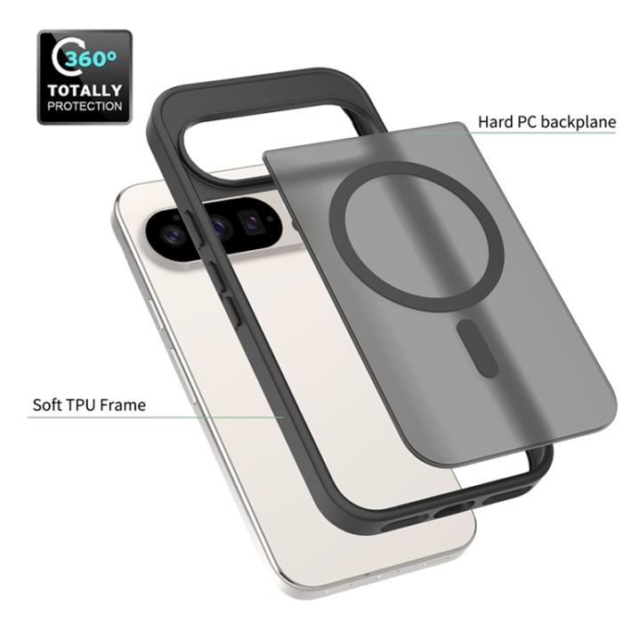 A-One Brand - Google Pixel 10/10 Pro Mobilskal MagSafe Skin Touch - Svart