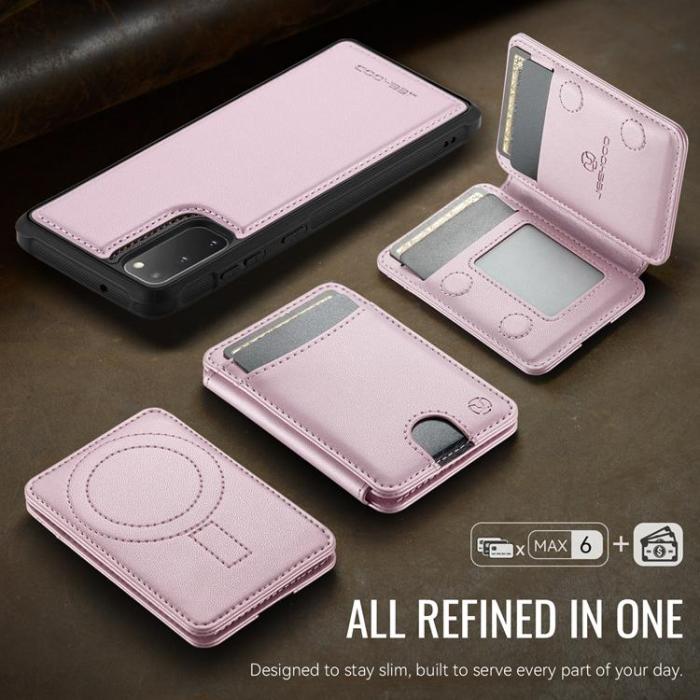 OEM - JEEHOOD Mobilskal till Samsung Galaxy S20 5G Konstläder - Rosa