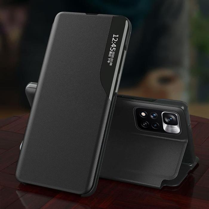 OEM - Eco Läder View Fodral Xiaomi Poco X4 NFC 5G - Svart