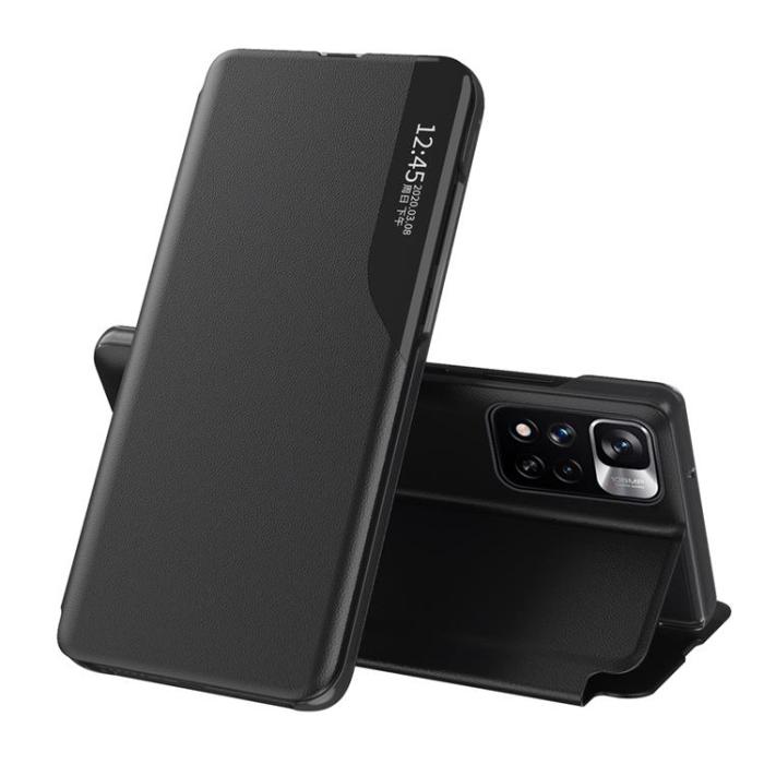 OEM - Eco Läder View Fodral Xiaomi Poco X4 NFC 5G - Svart
