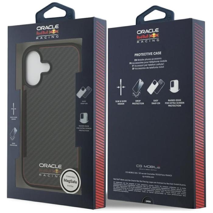 Red Bull - Red Bull iPhone 17 Mobilskal MagSafe Kevlar Logo Matt - Svart