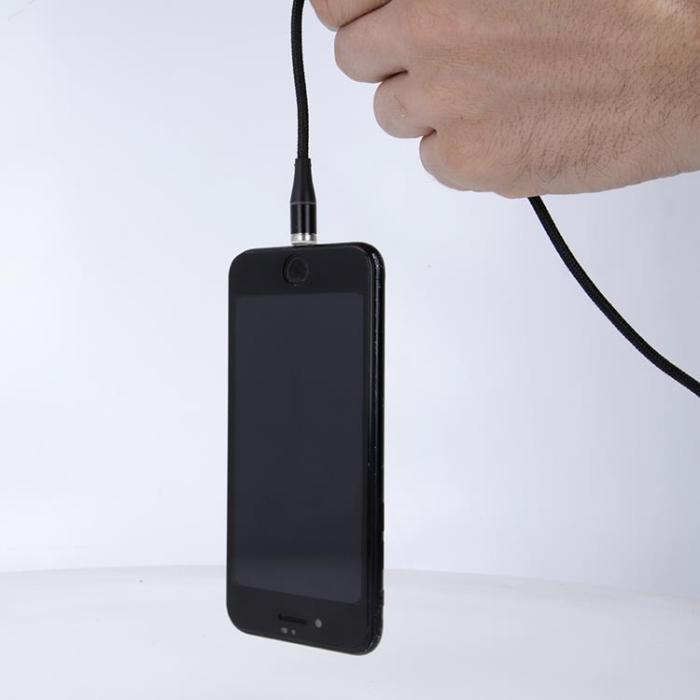 Maxlife - Maxlife Magnetisk USB-A till USB-C, Lightning, microUSB kabel 1m