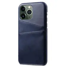 OEM - iPhone 14 Pro Max Skal Korthållare PU Läder - Blå