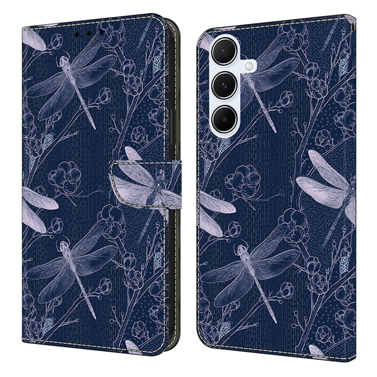 Galaxy A17/A26 Plånboksfodral Konstläder Pattern Printing (Blå) | 2353 | AlltMobil