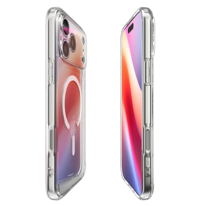 Spigen - Spigen iPhone 17 Pro Max Mobilskal Magsafe Ultra Hybrid - Clear/Vit