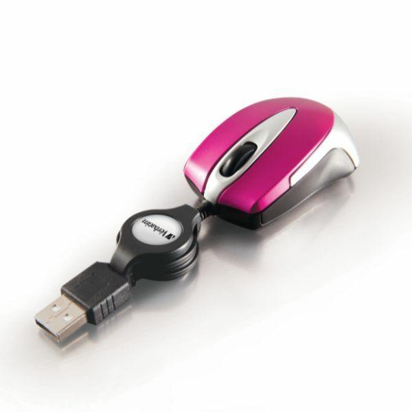 Verbatim Optisk Mus USB-A 1000 dpi Go Mini - Hot Pink | 264 | AlltMobil
