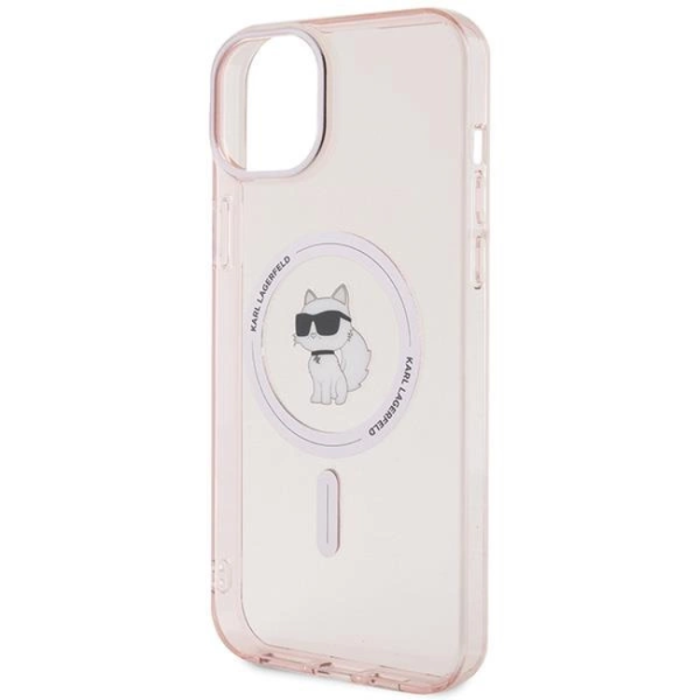 KARL LAGERFELD - KARL LAGERFELD iPhone 15 Plus Mobilskal Magsafe IML Choupette - Rosa