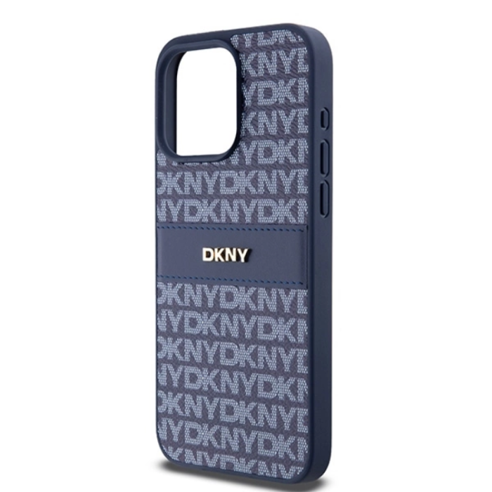 DKNY - DKNY iPhone 15 Pro Mobilskal Läder Mono Stripe & Metal Logo