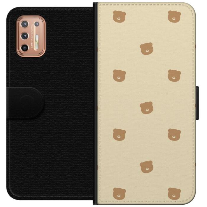 iSecrets - Plånboksfodral till Motorola Moto G9 Plus med Björnmönster
