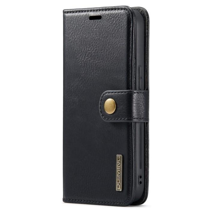 DG.MING - DG.MING iPhone 15 Pro Max Plånboksfodral Äkta Läder 2in1 - Svart