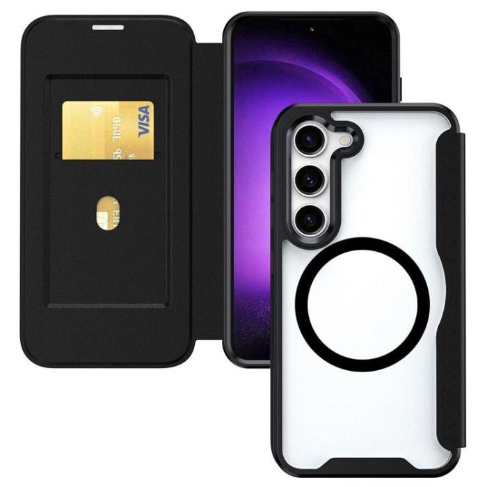 OEM - Galaxy S24 Plus Plånboksfodral Magsafe RFID PU-Läder - Svart