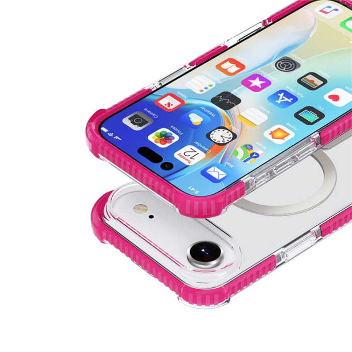 A-One Brand - iPhone Air Mobilskal MagSafe Förstärkta Hörn Acrylic - Rosa