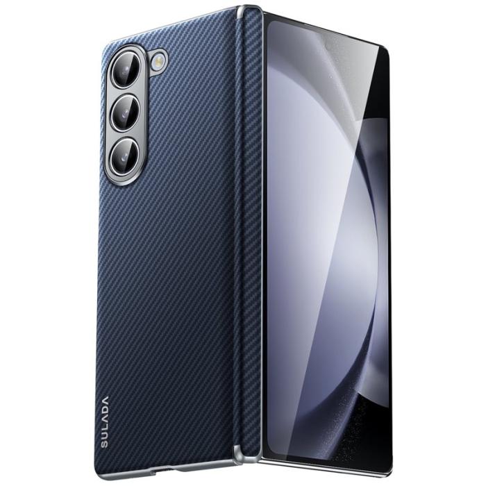 SULADA - SULADA Mobilskal till Galaxy Z Fold5 5G Läder+PC Blå