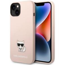 KARL LAGERFELD - Karl Lagerfeld iPhone 14 Skal Silikon Choupette Body - Ljusrosa
