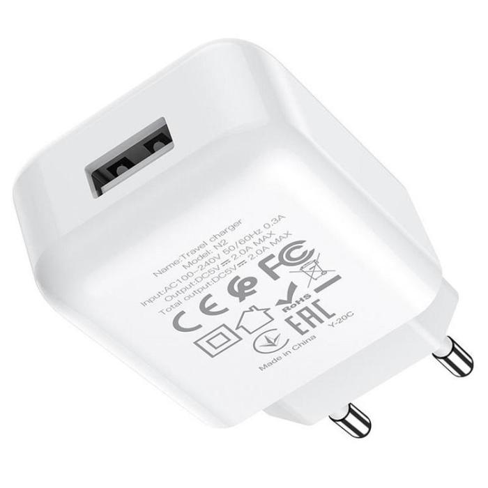 Hoco - Hoco Väggladdare Adapter USB-A - Vit