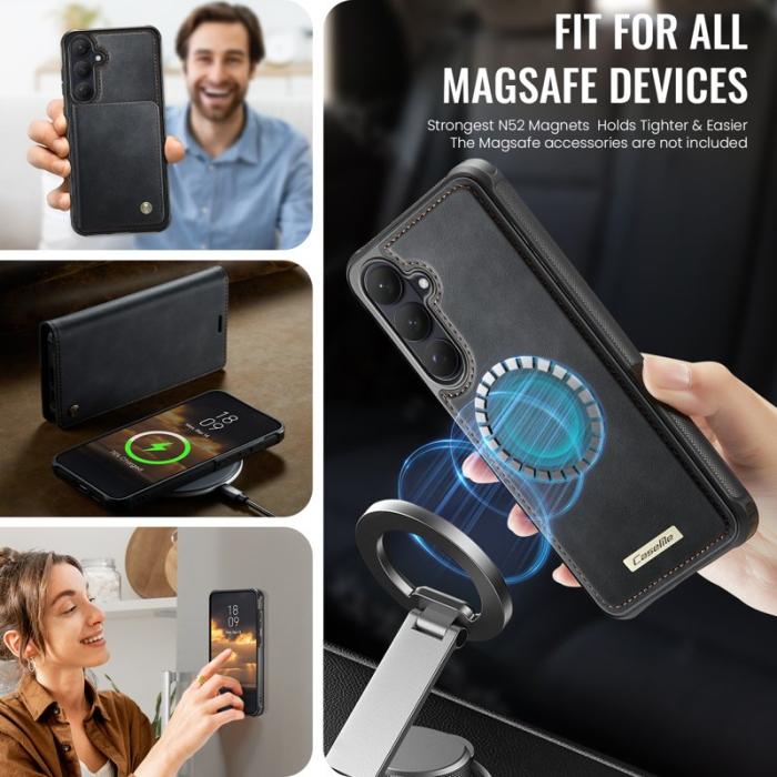 Caseme - CaseMe Plånboksfodral för Samsung Galaxy S26 Magnetiskt Konstläder RFID - Svart