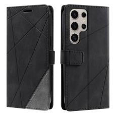 OEM - Pl&aring;nboksfodral f&ouml;r Samsung Galaxy S26 Ultra Konstl&auml;der - Svart