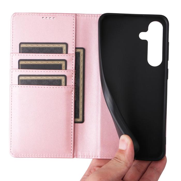 OEM - Plånboksfodral för Samsung Galaxy S26 Konstläder RFID - Rosa