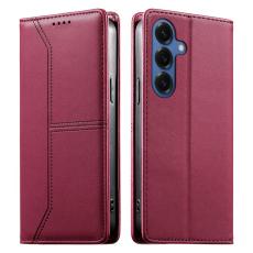 OEM - Pl&aring;nboksfodral f&ouml;r Samsung Galaxy S26 St&auml;llfunktion Konstl&auml;der - R&ouml;d