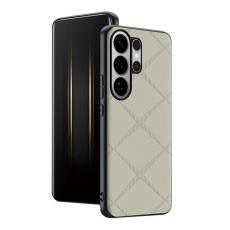 OEM - Mobilskal f&ouml;r Samsung Galaxy S26 Ultra TPU + Konstl&auml;der - Gr&aring;