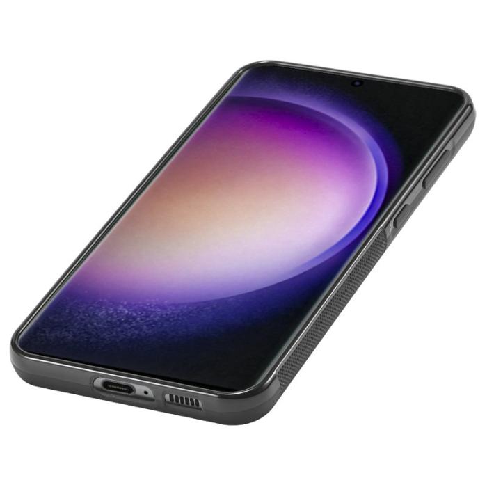 LC.imeeke - LC.IMEEKE Mobilskal för Samsung Galaxy S26 Kolfibertextur Konstläder + TPU Svart