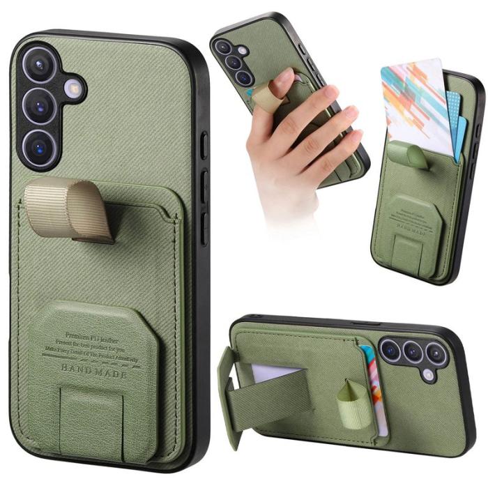OEM - Mobilskal för Samsung Galaxy S26 TPU + Konstläder - Grön