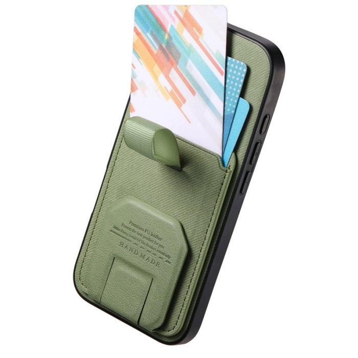 OEM - Mobilskal för Samsung Galaxy S26 TPU + Konstläder - Grön