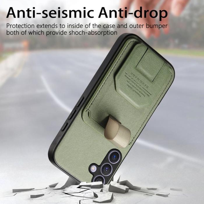 OEM - Mobilskal för Samsung Galaxy S26 TPU + Konstläder - Grön