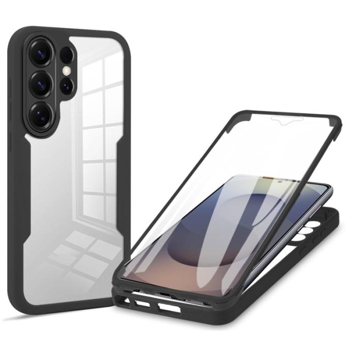 OEM - Mobilskal för Samsung Galaxy S26 Ultra Transparent TPU + PET Film - Svart
