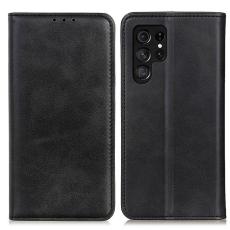 OEM - ABEEL Samsung Galaxy S26 Ultra Pl&aring;nboksfodral Flip &Auml;kta L&auml;der - Svart