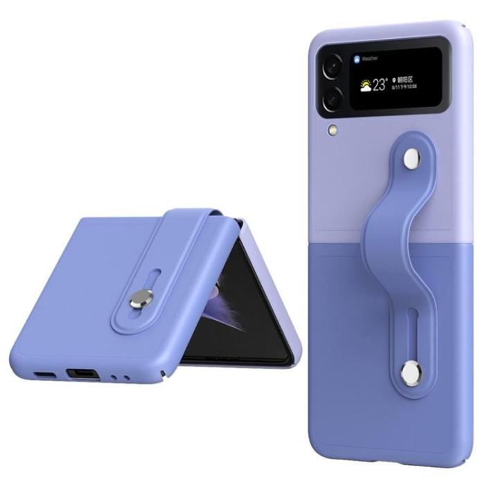 A-One Brand - Galaxy Z Flip 4 Skal Wrist Band Kickstand - Lila