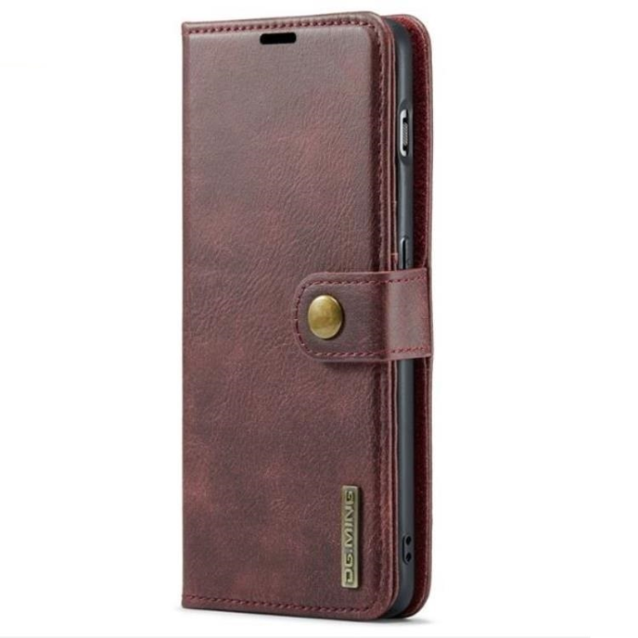 DG.MING - DG.MING OnePlus 11 Plånboksfodral Äkta Läder 2-i-1 - Röd