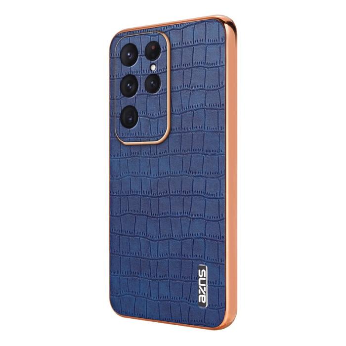 AZNS - AZNS Samsung Galaxy S25 Ultra Fodral Electroplating PU+TPU - Blå