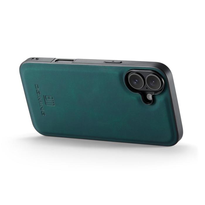 DG.MING - DG.MING Mobilskal till iPhone 17 PU Läder PC + TPU Hybrid - Grön