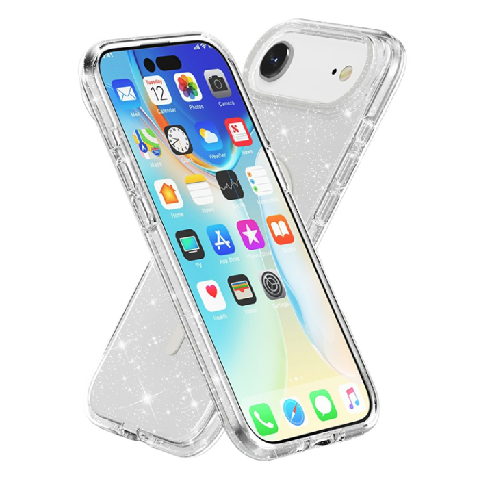 A-One Brand - iPhone 17 Air Mobilskal MagSafe Puderglitter - Vit