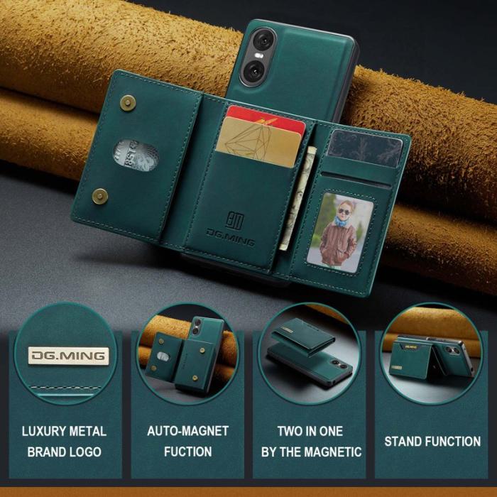 DG.MING - DG.MING Konstläder Plånboksfodral för Sony Xperia 10 VI - Grön